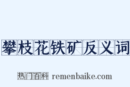 攀枝花铁矿反义词是什么意思的图片